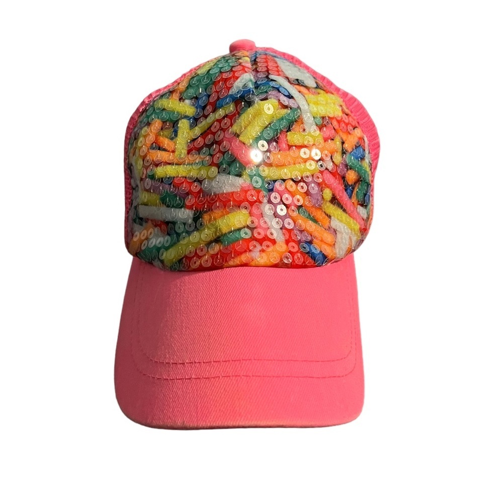 The Children’s Place Little Girls Pink Sequin Baseball Cap, size S/M age…